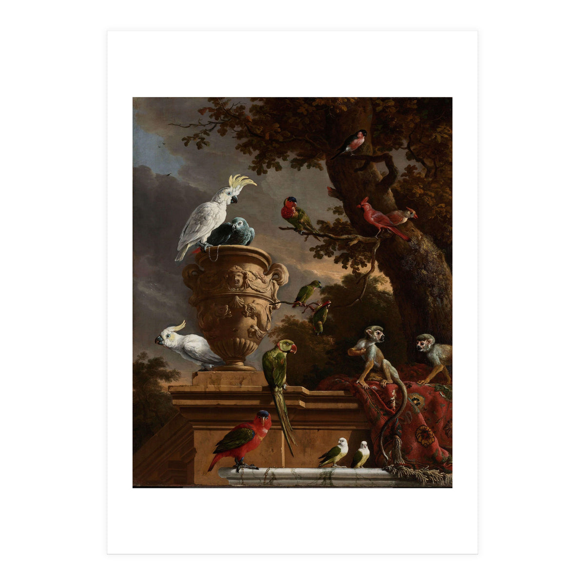 The Menagerie. The Managerie. Dating: c. 1690. Measurements: h 135 cm × w 116.5 cm. (Print Only)