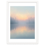 Misty Sunrise Over Pine Forest Lake thumbnail