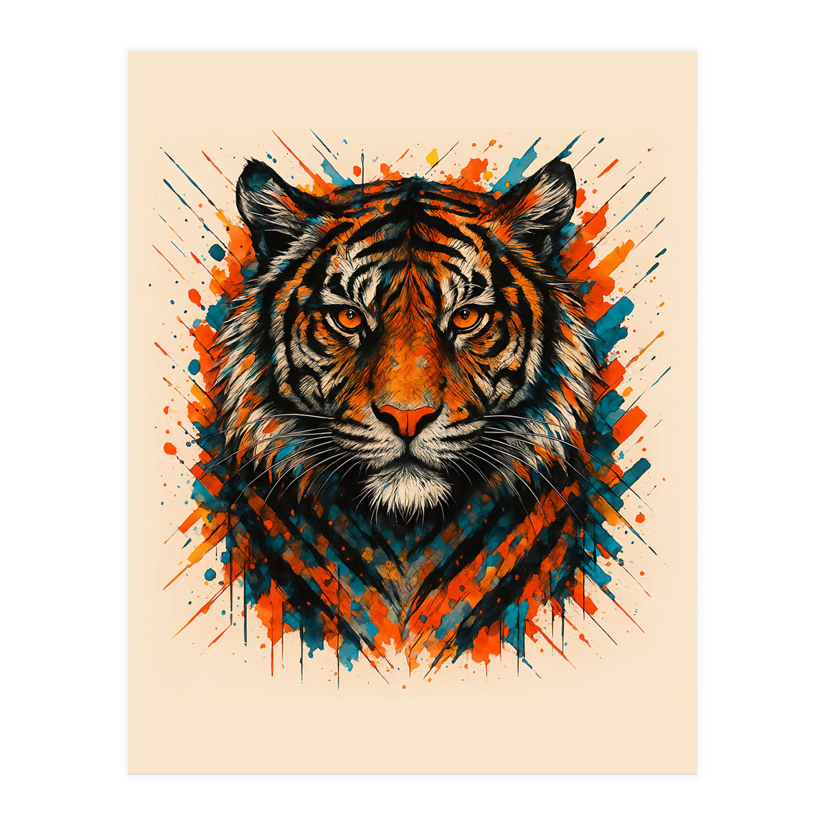 Tiger Animal Watercolor (Print Only)