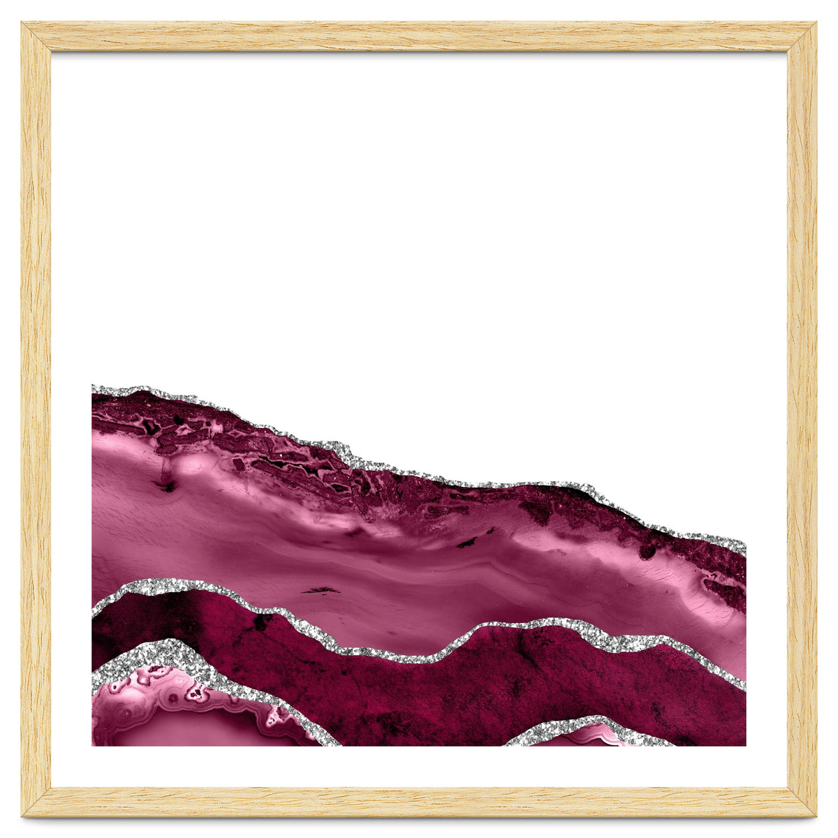 Burgundy & Silver Agate Texture 10