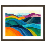 Abstract Vibrant Rolling Hills Landscape Art thumbnail