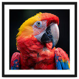 Scarlet Macaw Parrot Headshot Vibrant Colors thumbnail