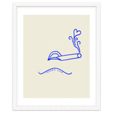 Smoked Love, Line Art Drawing Sketch, Minimalism Doodle Woman Cigarette Cigar Smoke, Eclectic Bohemian Framed thumbnail