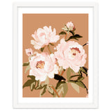 Blush Peony Painting, Floral Wall Art, Neutral Flower Print, Peony Art thumbnail