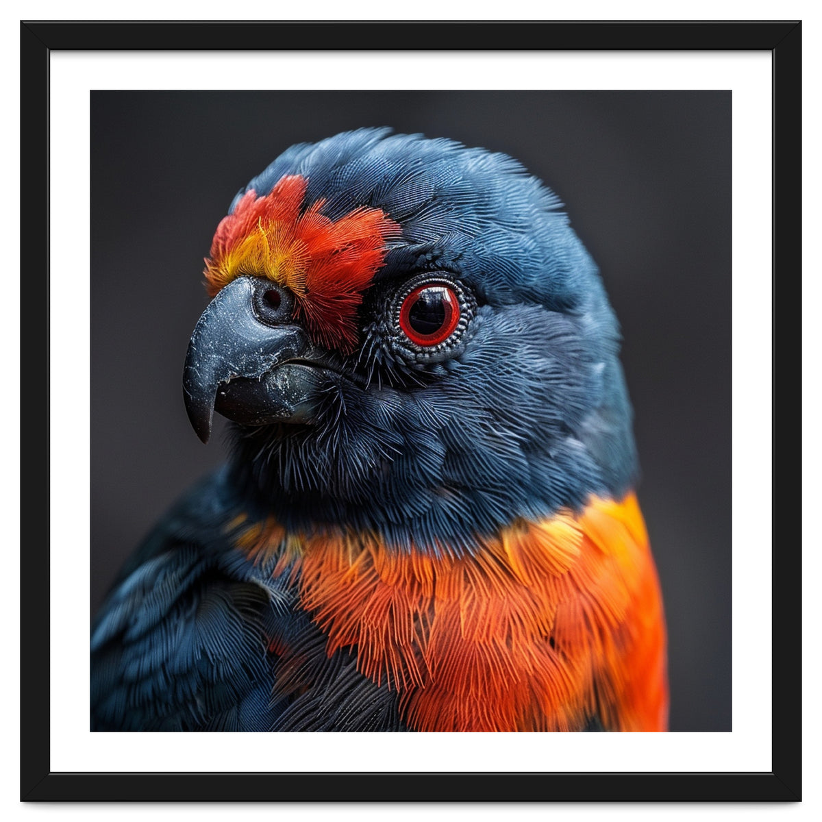 Close Up Portrait Of A Colorful Parrot