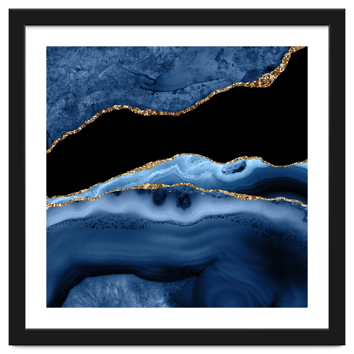 Navy & Gold Agate Texture 13