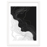 Abstract Black And White Wavy Lines Flowing thumbnail