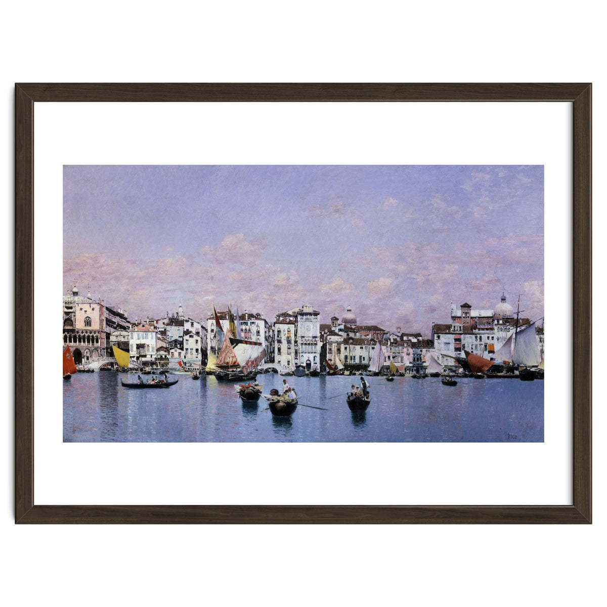 'La riva degli Schiavoni en Venecia', 1873, Oil on canvas, 42 cm x 72 cm.