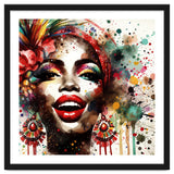 Brazilian Carnival Watercolor Portrait thumbnail