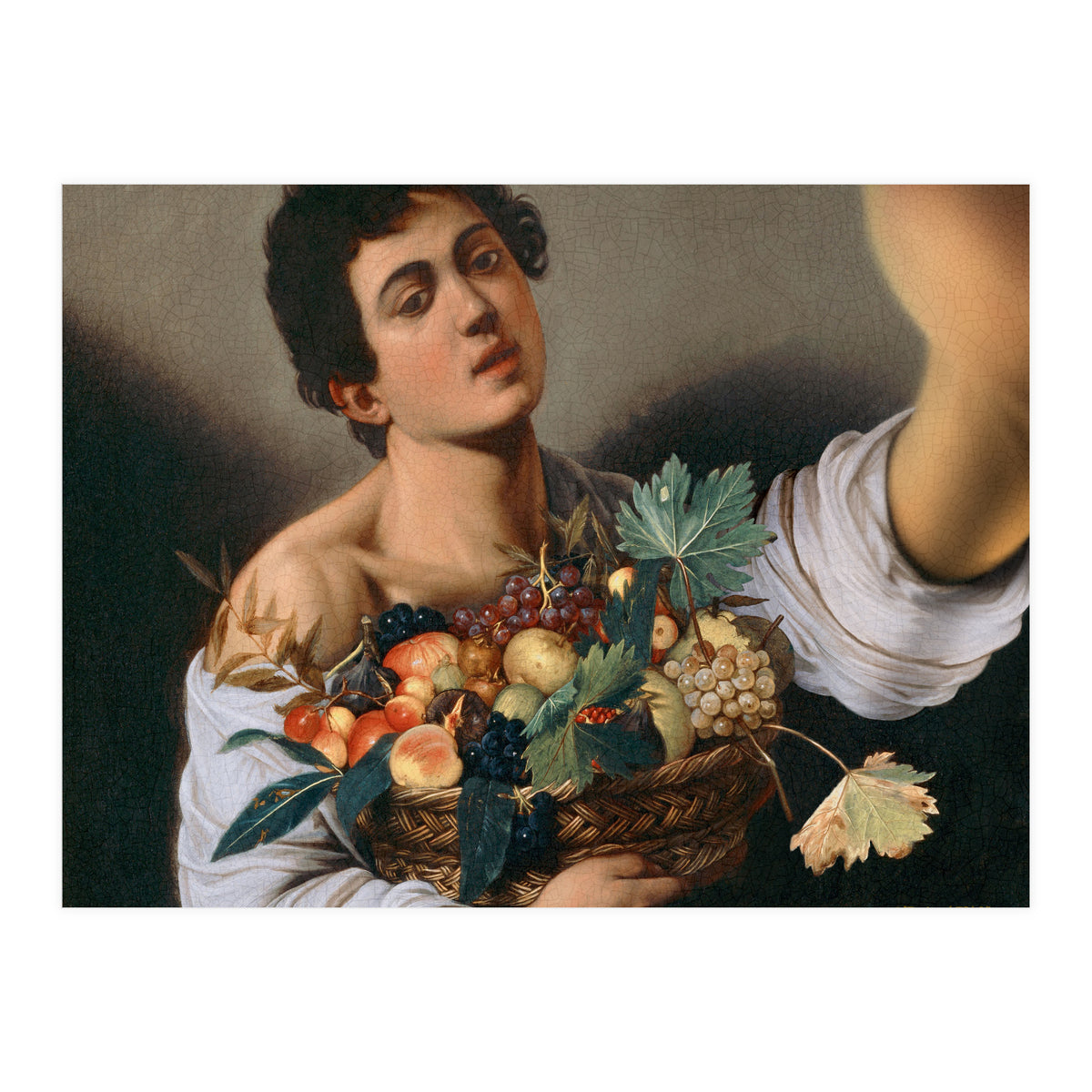 Boy With A Basket Of Fruit - Caravaggio - Selfie (Print Only)