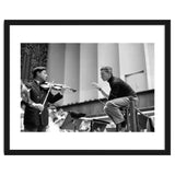 Conductor Herbert von Karajan rehearsing with Nathan Milstein in Lucerne, Switzerland. Lucerne,1957. thumbnail