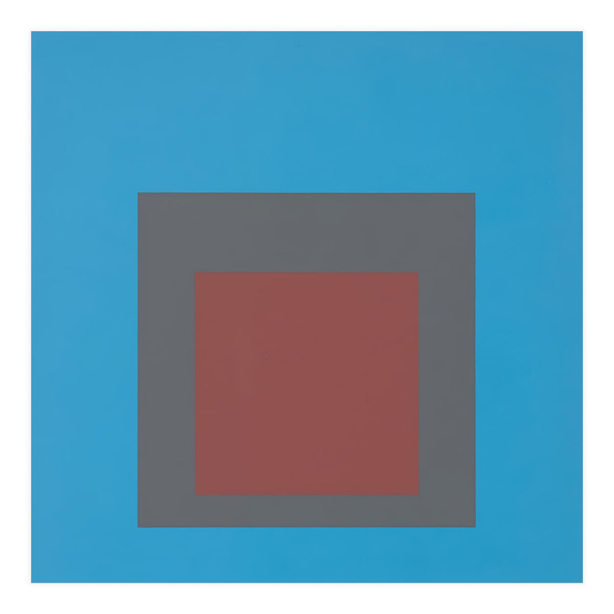 JOSEF ALBERS - HOMAGE TO THE SQUARE, BLUE, DARK RED  (Print Only)