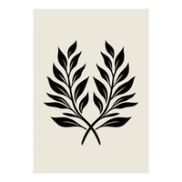Minimalist Laurel Wreath: Botanical Line Art (Print Only)