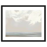 Abstract muted sea and clouds oil painting thumbnail