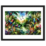 Watercolor Tropical Birds In The Jungle thumbnail