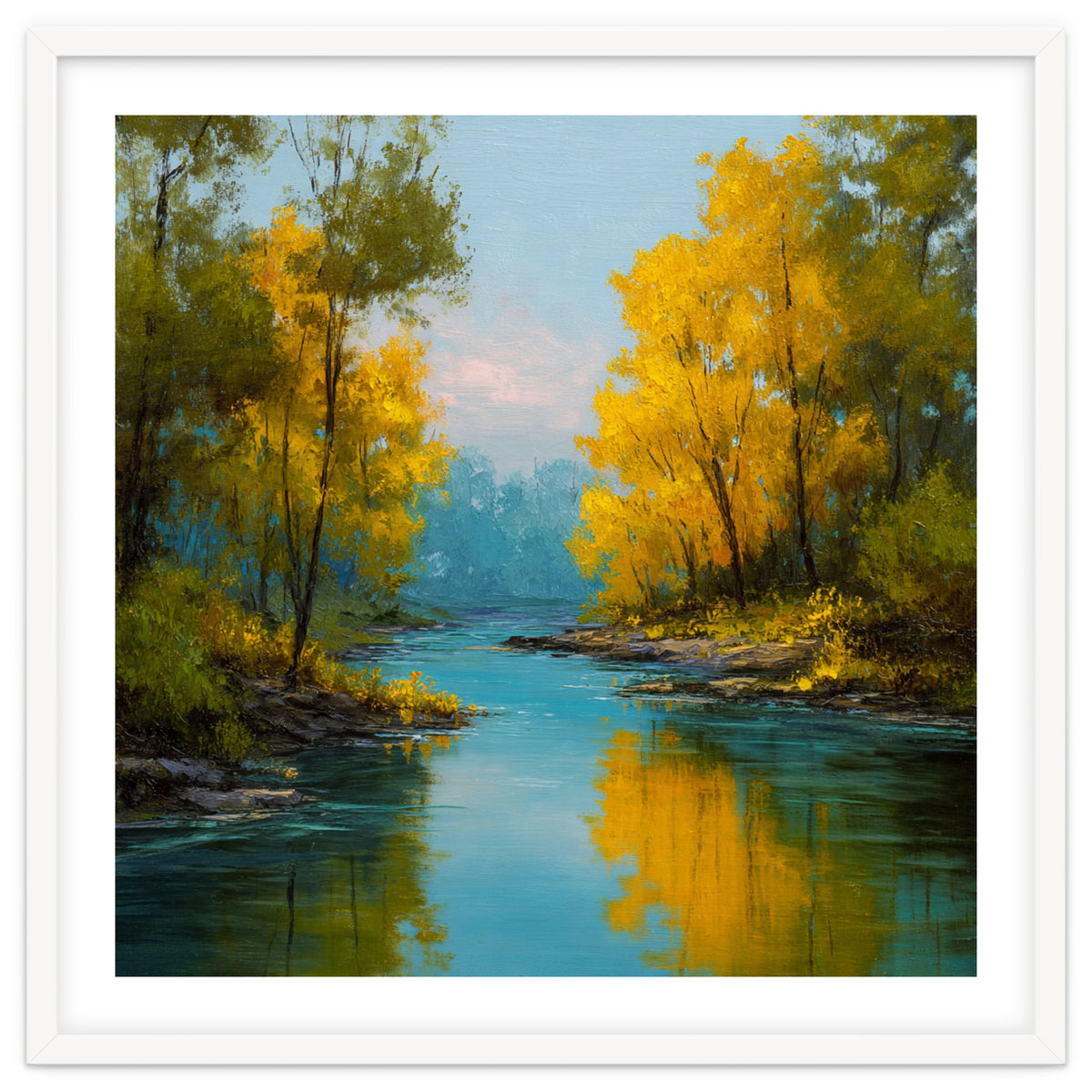Serene Autumn River Landscape