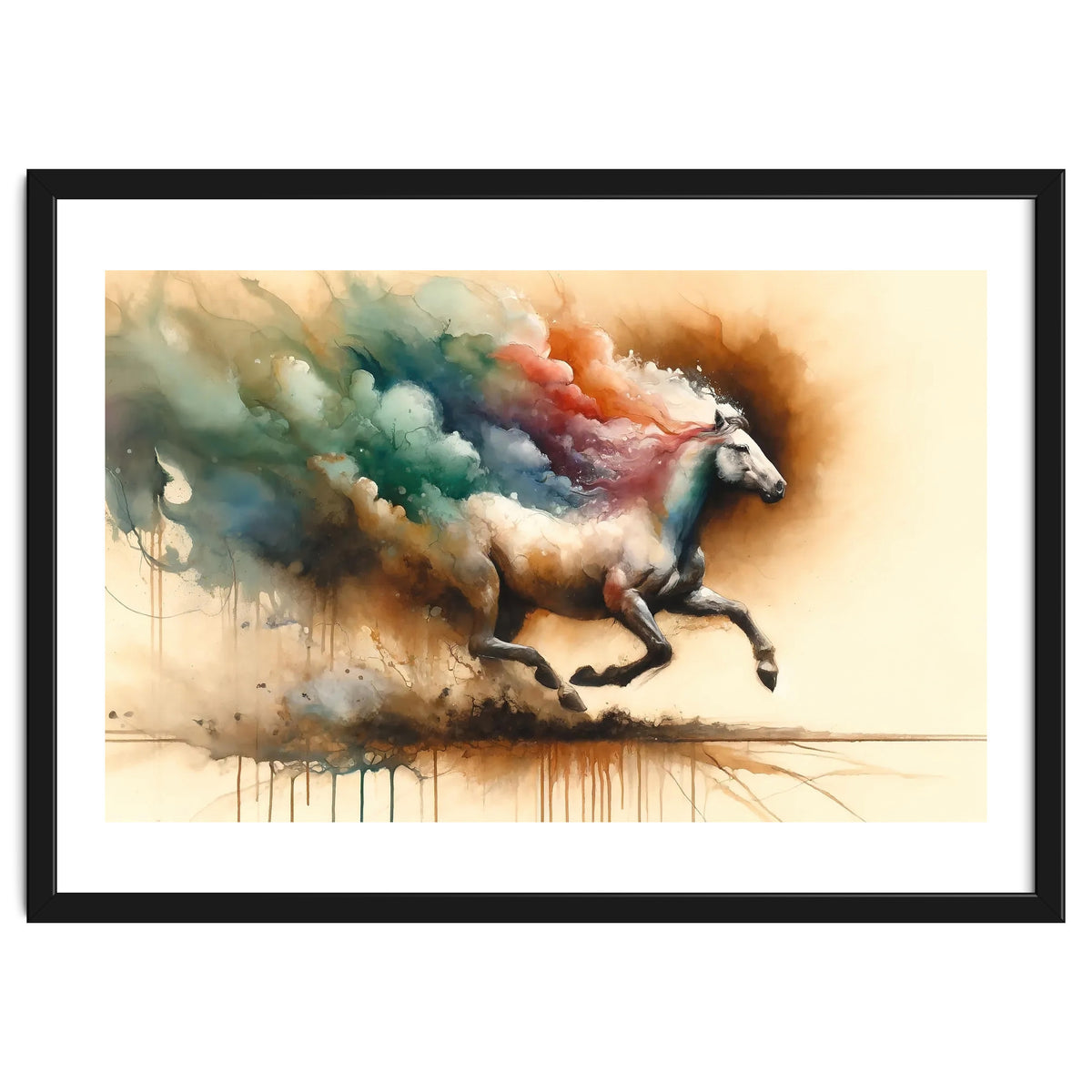 Galloping Horse Color Burst