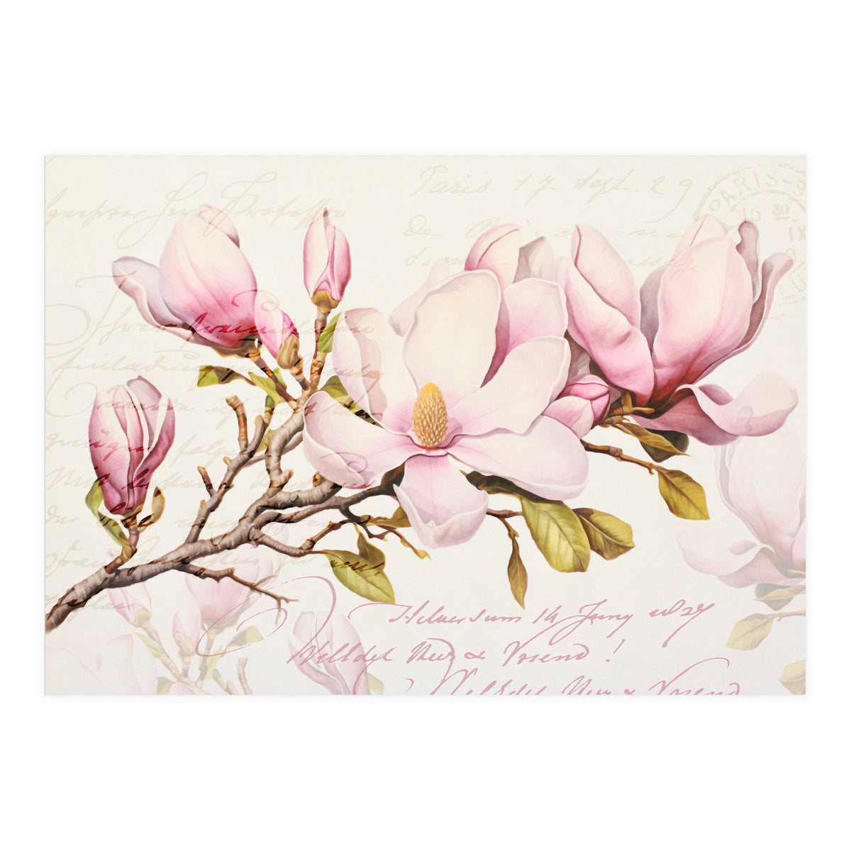 Magnolia Spring Romance Pink (Print Only)