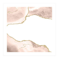 Ivory & Gold Agate Texture 06  (Print Only)