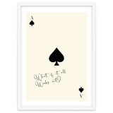 Ace of Spades Motivational Card Print, What If It All Works Out Poster thumbnail