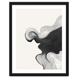 Abstract Black And White Wavy Lines Flowing Organic Shape thumbnail