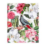 Vintage Cockatoo in Flower Jungle (Print Only) thumbnail