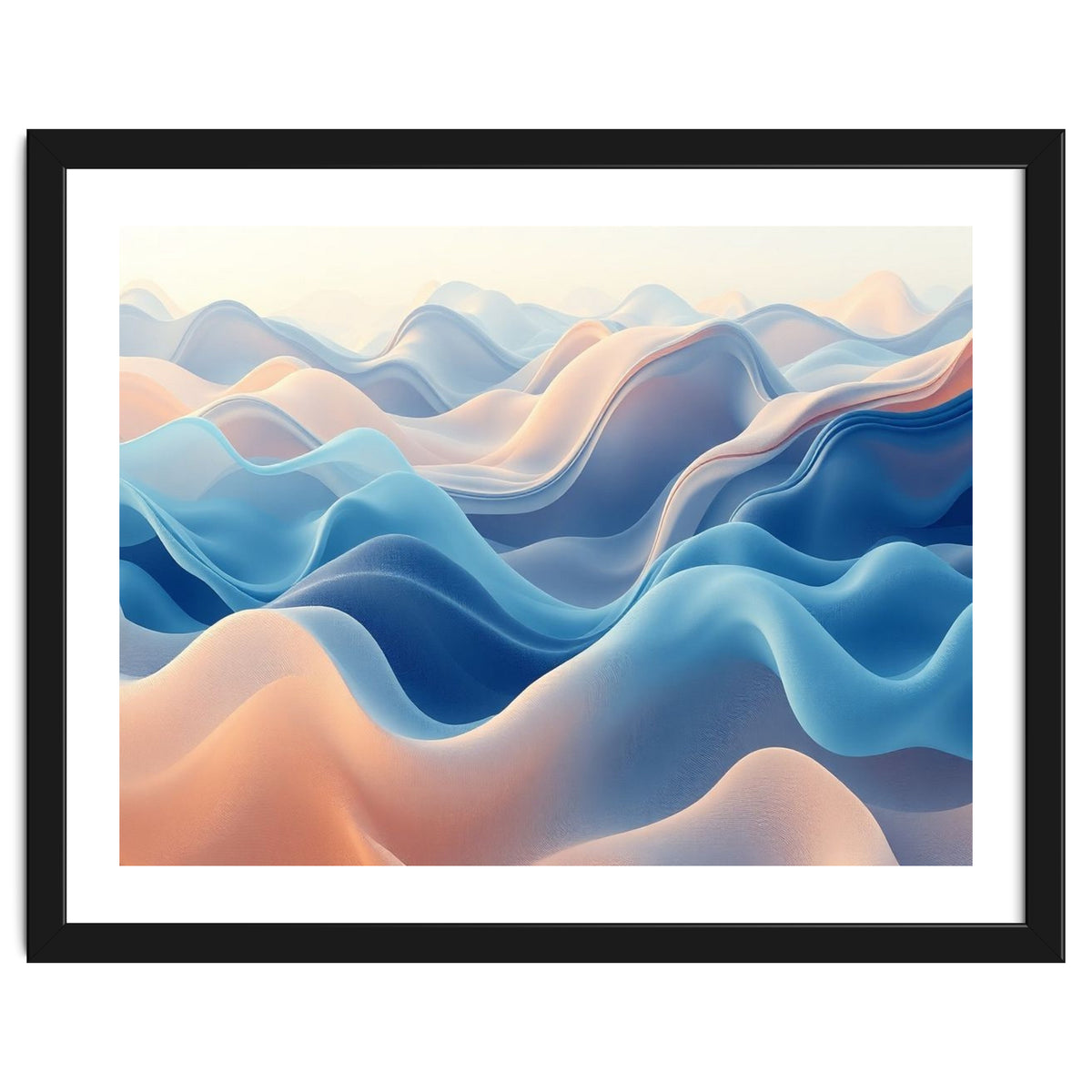 Ethereal Fluid Waves Abstract Art