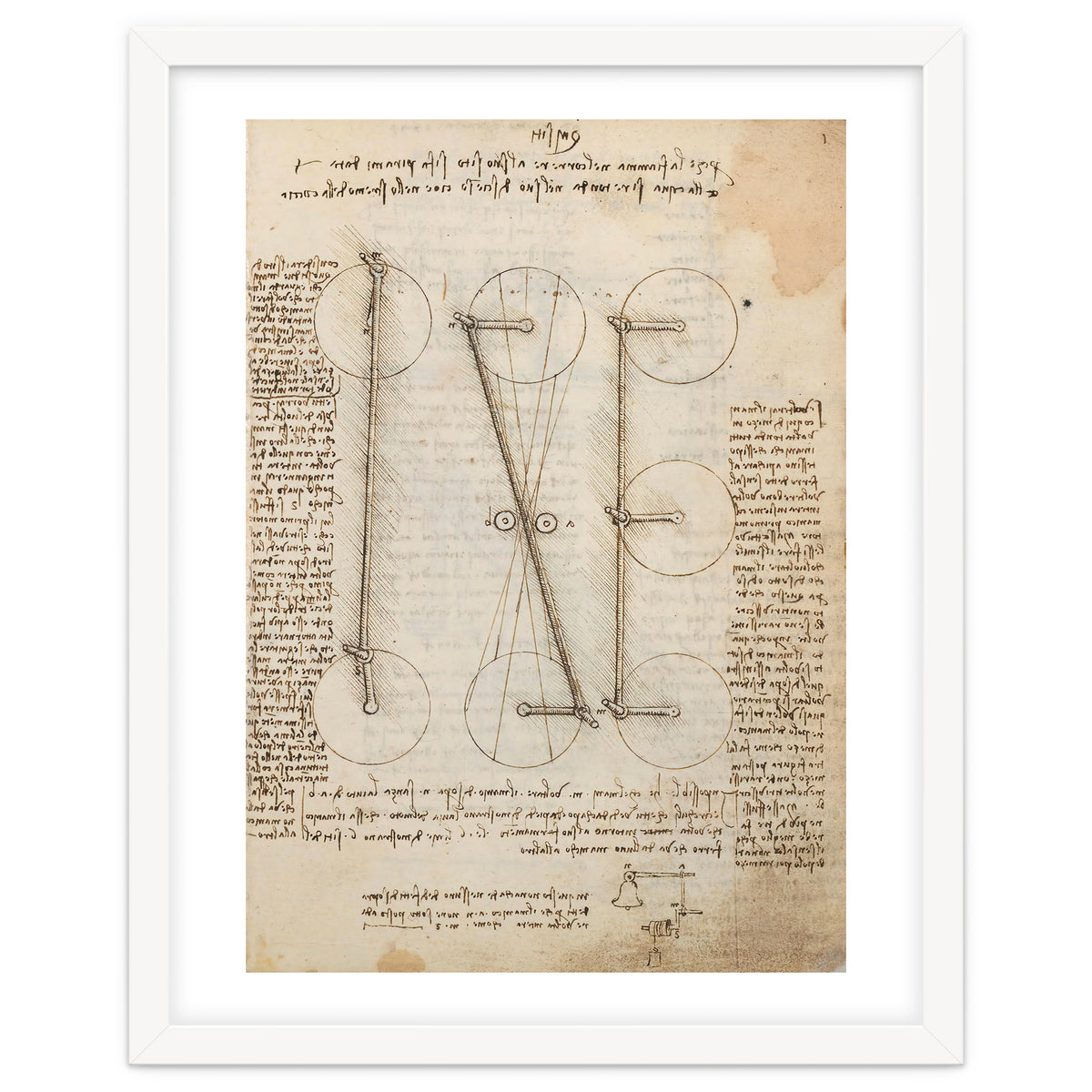 Folio f 1r. Codex Madrid I (Ms. 8937) "Treaty of statics and mechanics", 192 folios with 384 page...