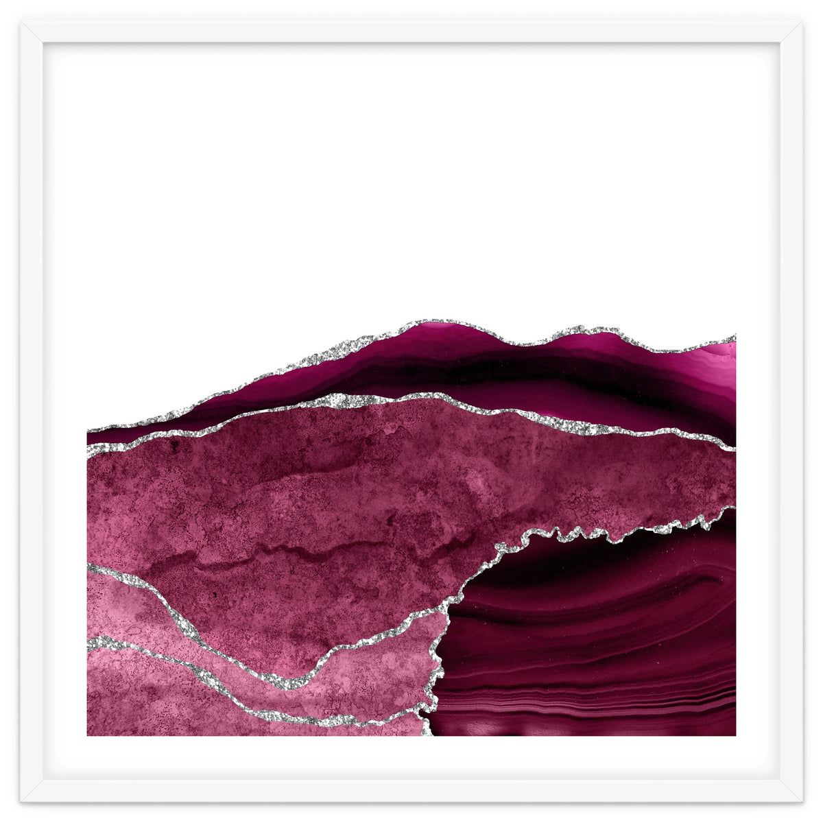 Burgundy & Silver Agate Texture 14