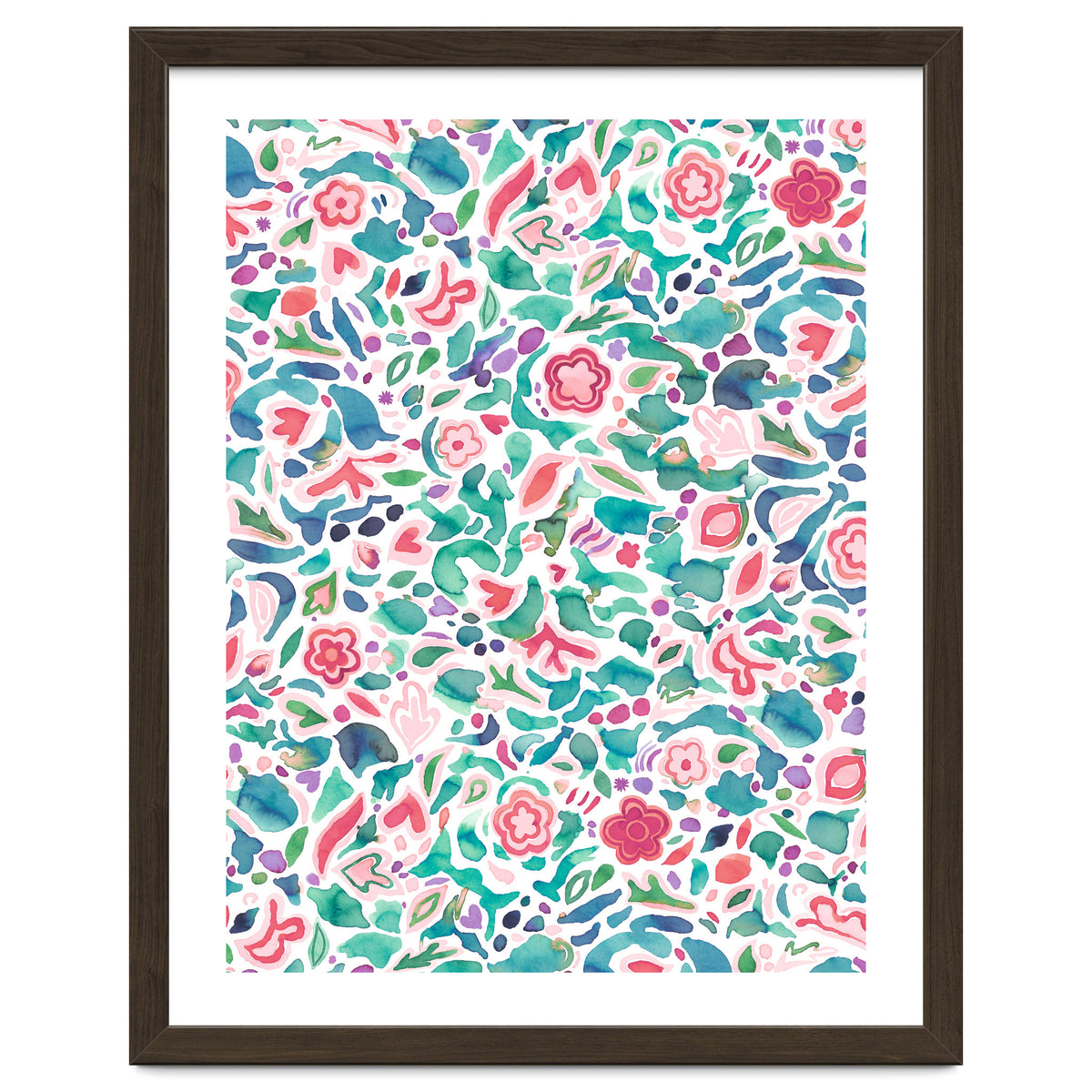 Primitive Flowers Green Coral