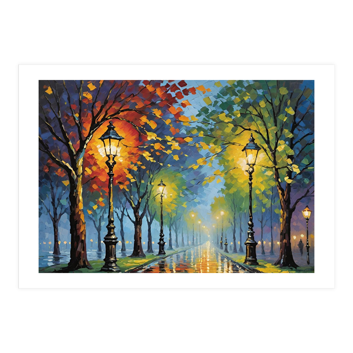 Rainy Abstract Art Nature (Print Only)