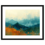 Long Title Misty Blue Mountain Range Landscape thumbnail
