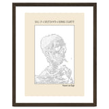 Skull Of A Skeleton With A Burning Cigarette Vincent Van Gogh Ascii Art thumbnail