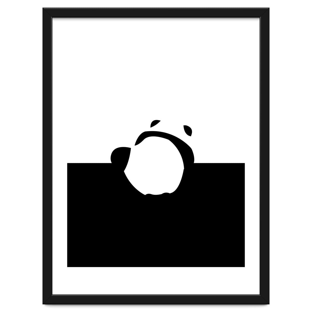 Find Your Feet, Panda Abstract Monochromatic Black & White, Wildlife Animals Cute Eclectic Bohemian Pets