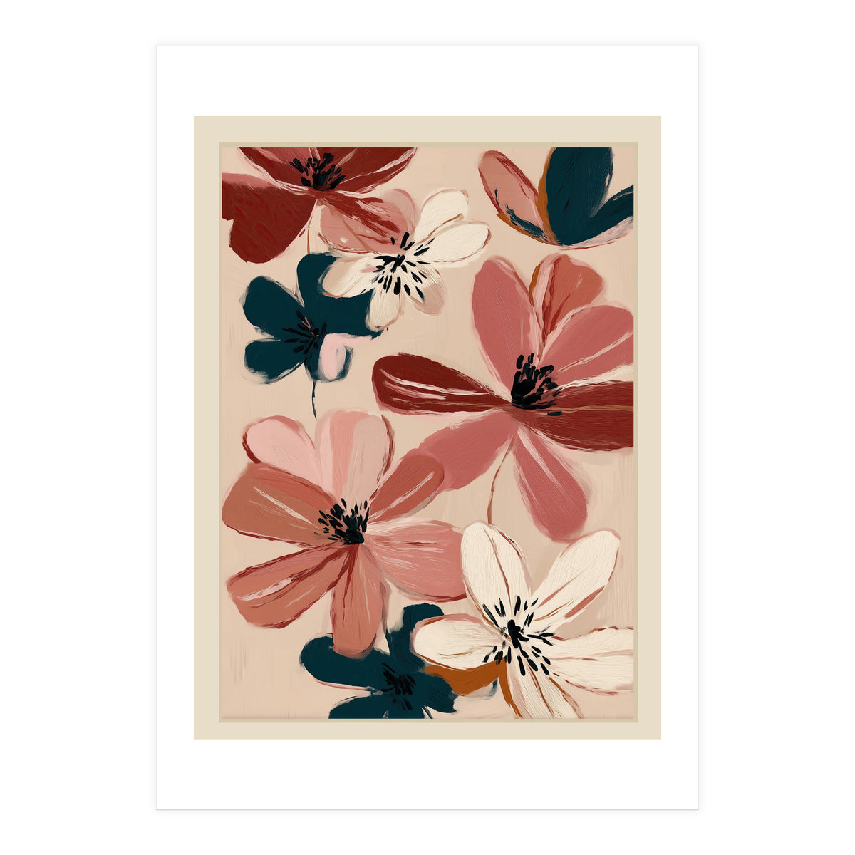 Blush And Wine Blossoms III (Print Only)