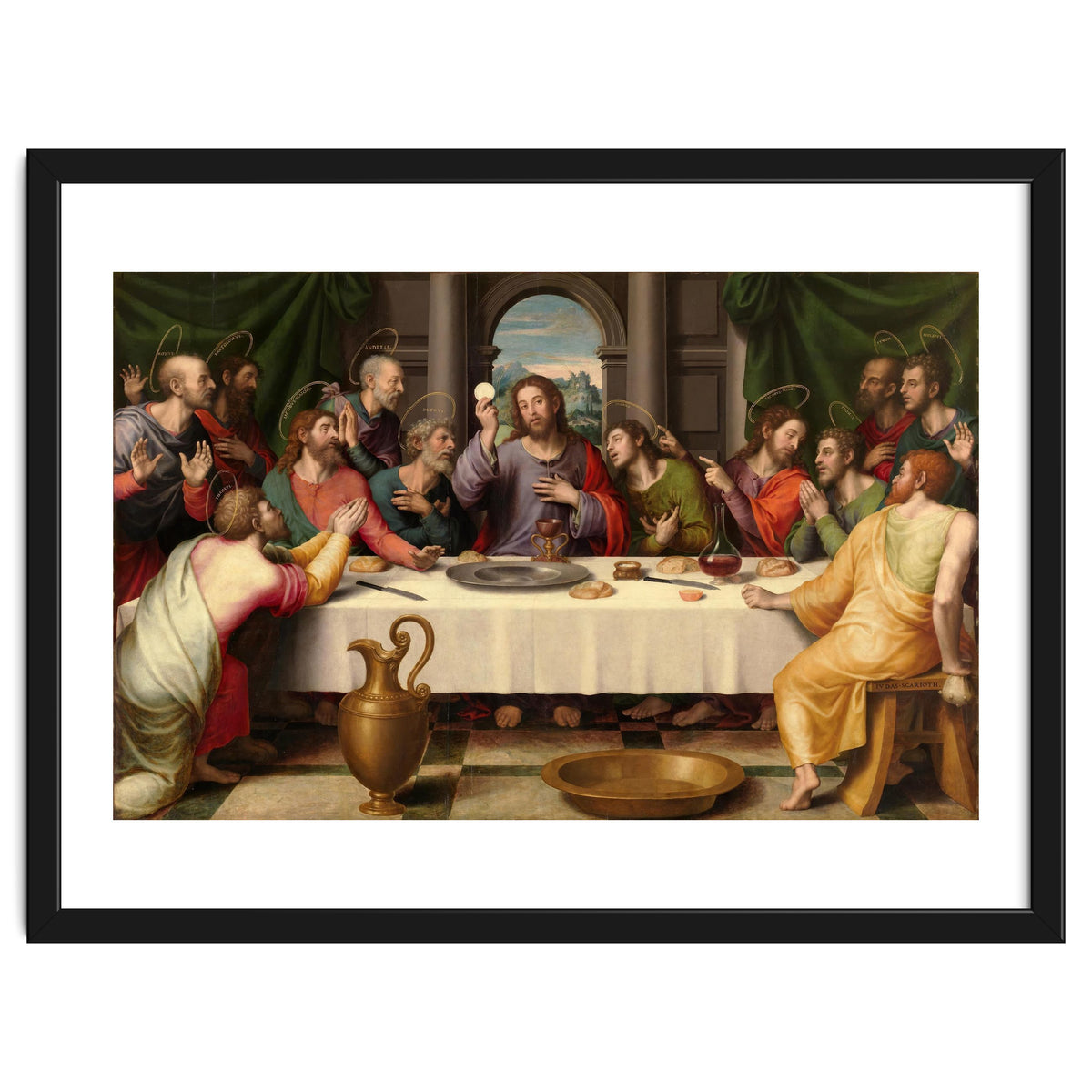 Juan de Juanes / 'The Last Supper', ca. 1562, Spanish School, Oil on panel, 116 cm x 191 cm, P00846.