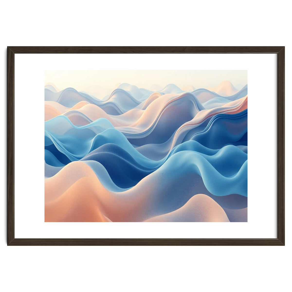 Ethereal Fluid Waves Abstract Art
