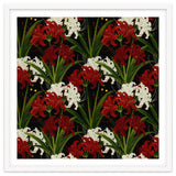 Red and White Spider Lily Flower Print Elegant Botanical Japanese Inspired Floral Artwork thumbnail