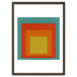 JOSEF ALBERS - HOMAGE TO THE SQUARE GREEN RED YELLOW ORANGE thumbnail