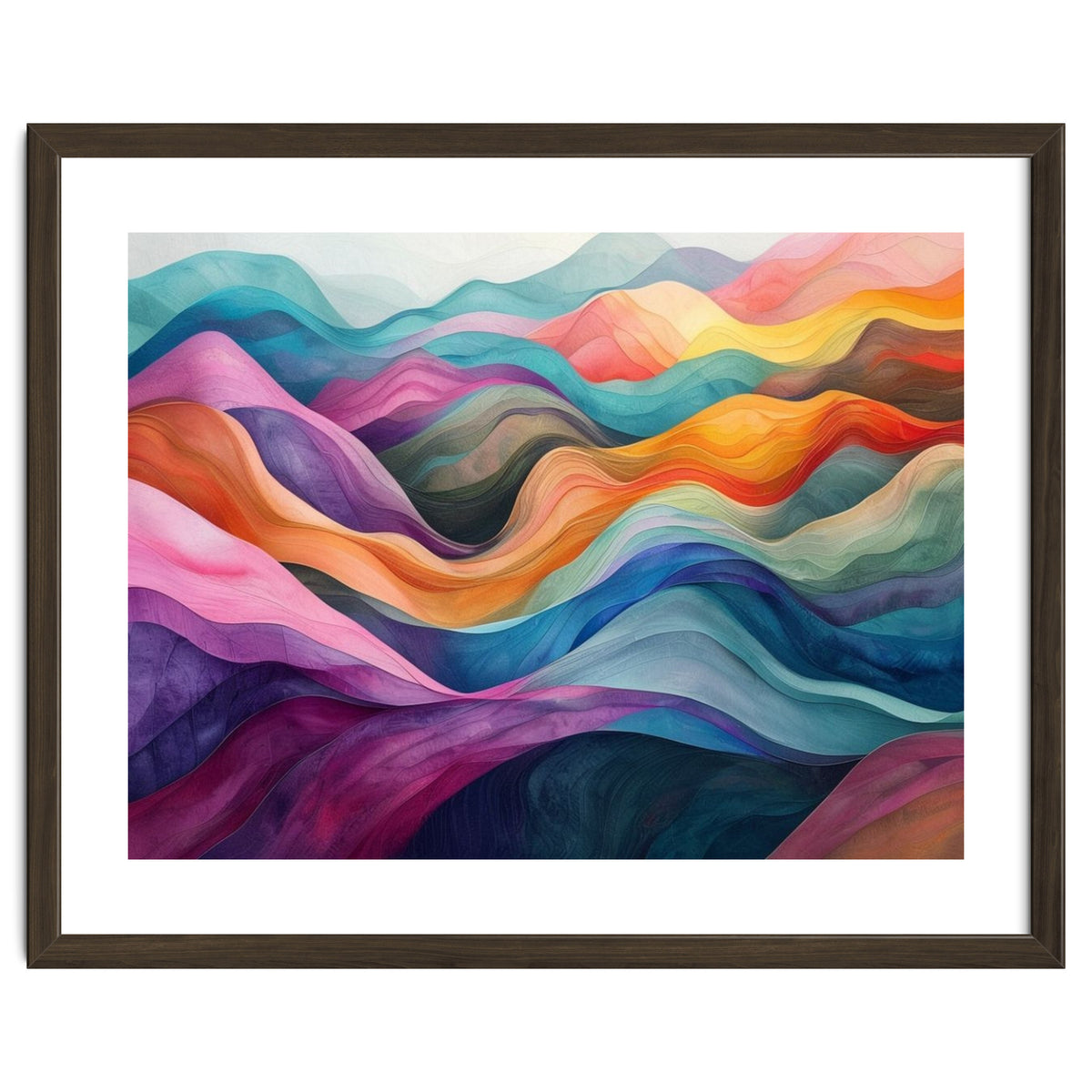 Colorful Abstract Wavy Landscape