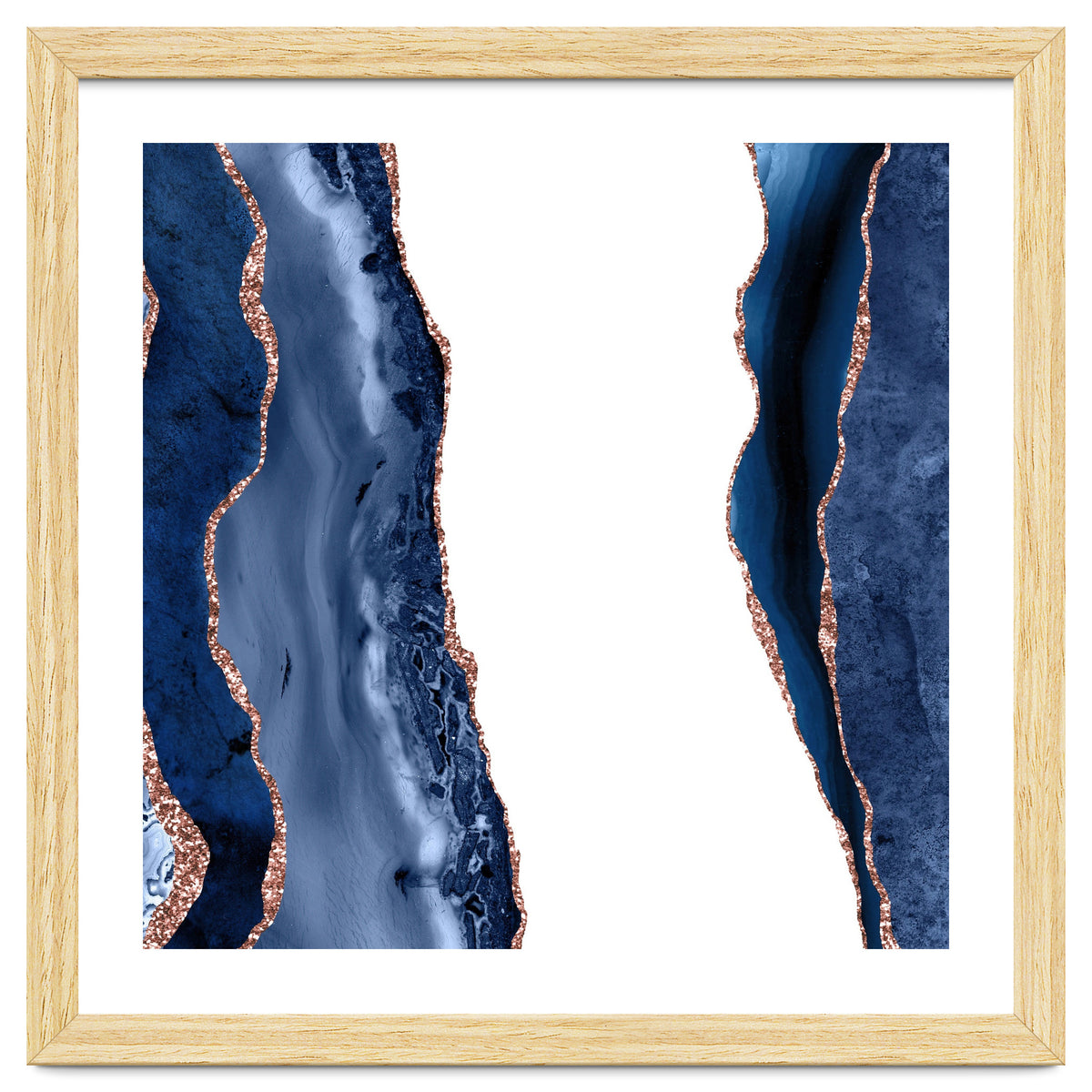 Navy & Rose Gold Agate Texture 28