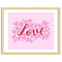 Love hearts - pink and red