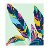 Dopamine Botanical, Colorful Tropical Banana Leaves, Plants Jungle Eclectic Contemporary, Bohemian Nature Forest (Print Only) thumbnail