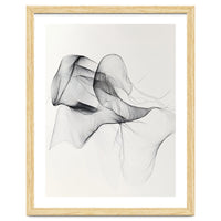 Abstract Black And White Flowing Lines Art