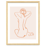 Femina, Abstract Minimal Woman Line Art Sketch, Drawing Feminine Empower Express thumbnail