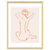 Femina, Abstract Minimal Woman Line Art Sketch, Drawing Feminine Empower Express