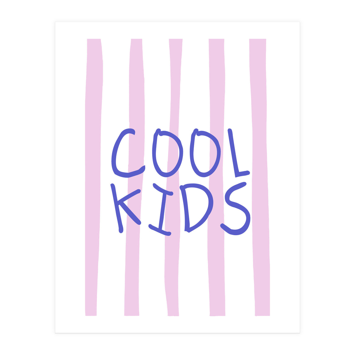 Cool Kids Club, Fun Playful Quote Print for Kids Room and Playroom Decor (Print Only)