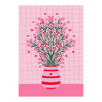 Heart Flowers Vase (Print Only)