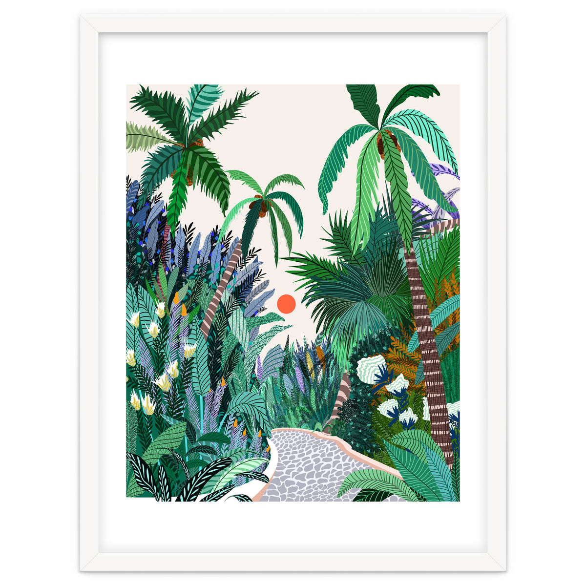 The Urban Jungle Route, Botanical Tropical Nature Plants, Forest Bohemian Eclectic Trees, Exotic Garden Palm Travel Boho