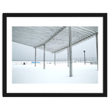 Sunshade site in the winter beach thumbnail